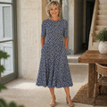 Sarah | Vestido midi floral de estilo desenfadado