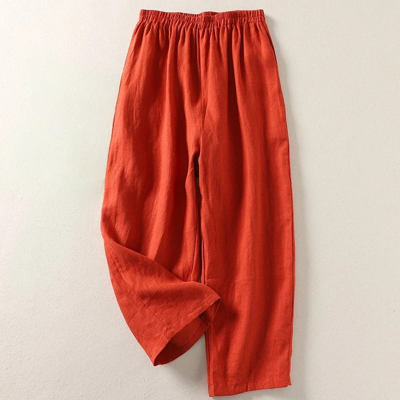 Amalia | Pantalones de algodón y lino