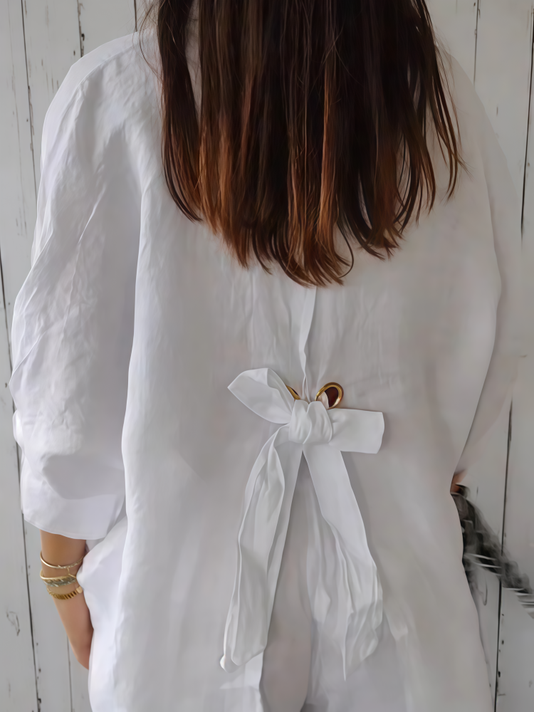 Clara | Camisa oversize de lino con botones