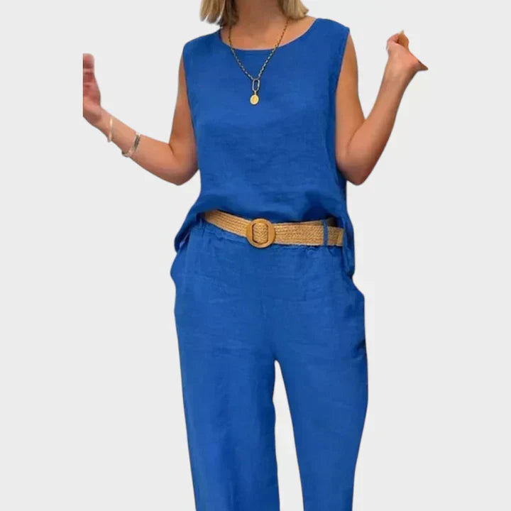 Paloma | Conjunto bohemio de top sin mangas y pantalón corto