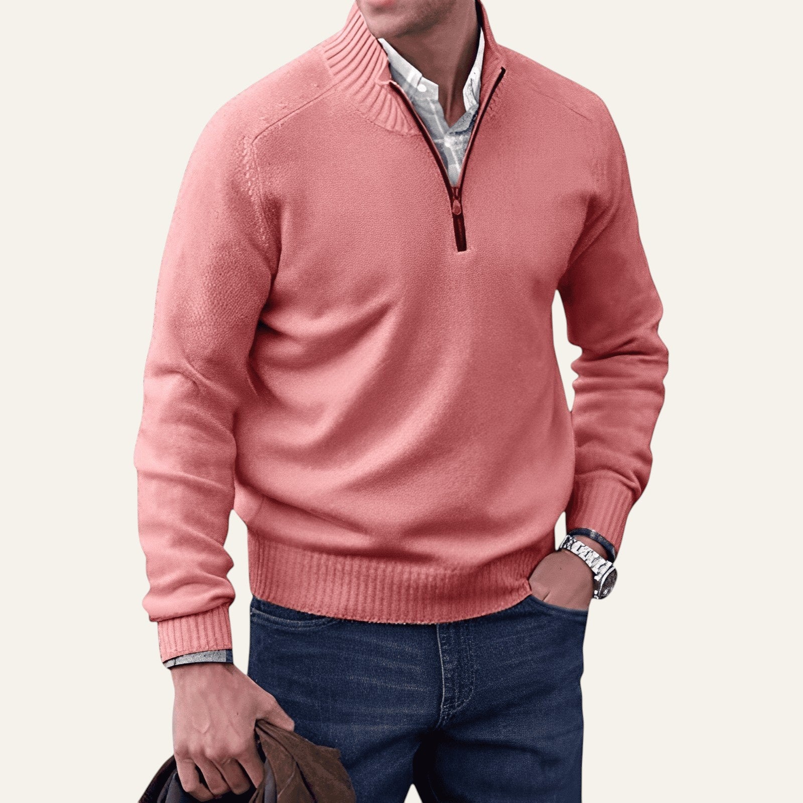 JERSEY HALF ZIP