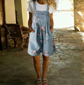 Judy | Chaqueta larga de denim con tacto de algodón suave y lavado vintage, con estampado floral