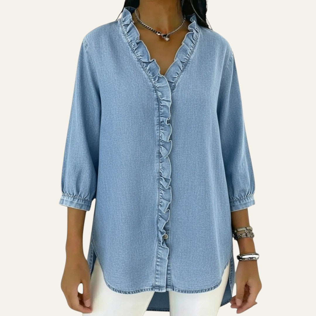ELEGANTE BLUSA CON BOTONES