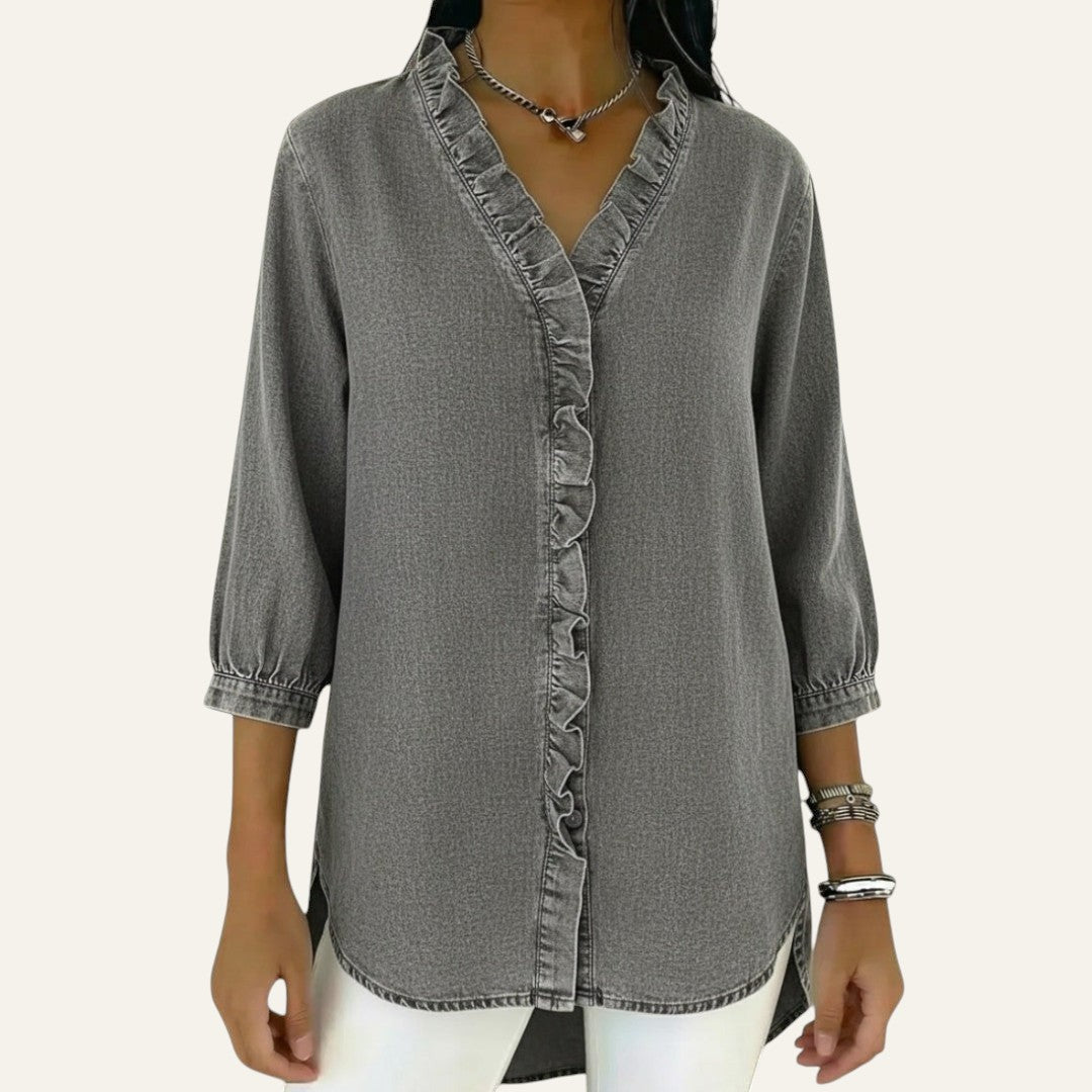 ELEGANTE BLUSA CON BOTONES