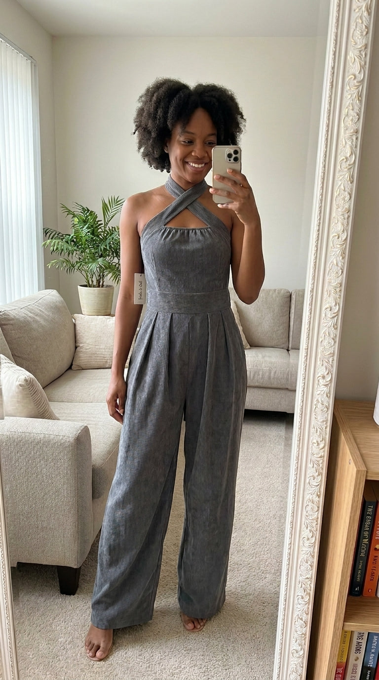 Cliente usando ropa de la tienda