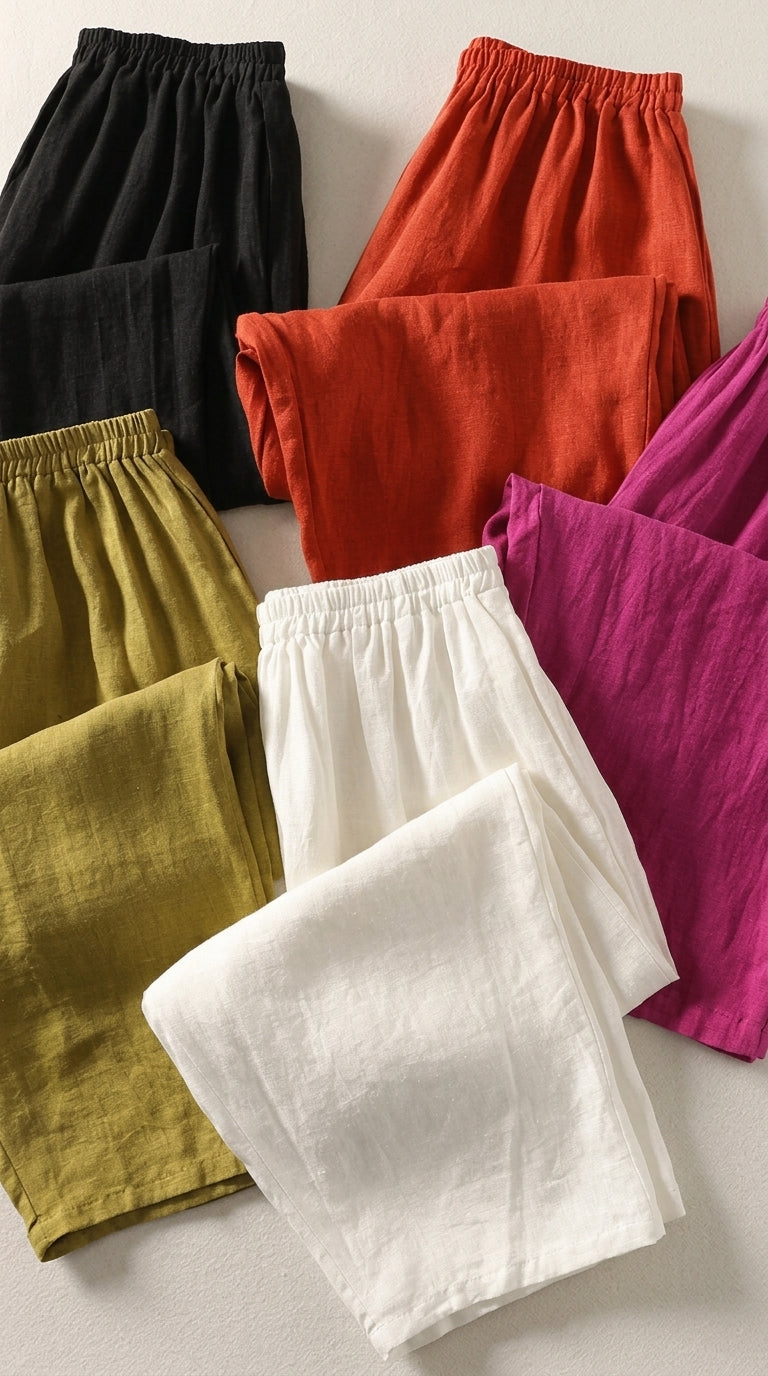 Amalia | Pantalones de algodón y lino