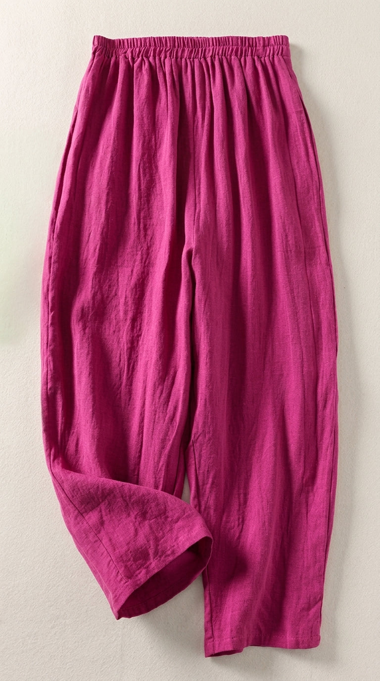 Amalia | Pantalones de algodón y lino