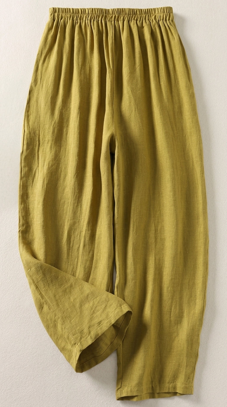 Amalia | Pantalones de algodón y lino