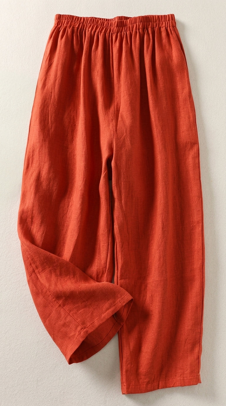 Amalia | Pantalones de algodón y lino