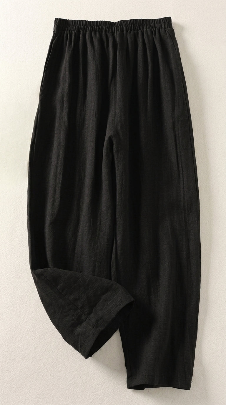 Amalia | Pantalones de algodón y lino
