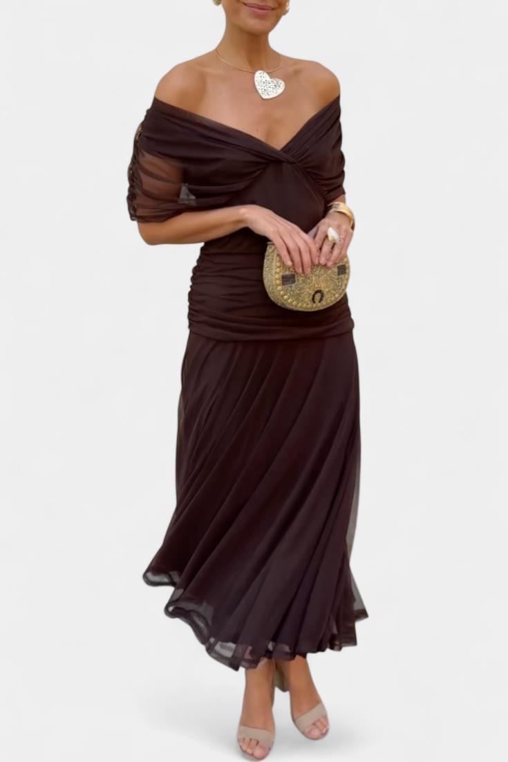 Alondra™ | Vestido largo de estampado floral con cuello en V
