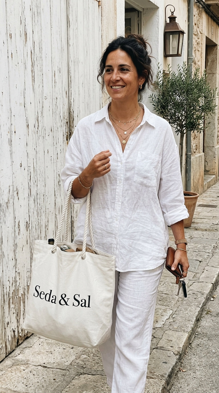 Cliente usando ropa de la tienda