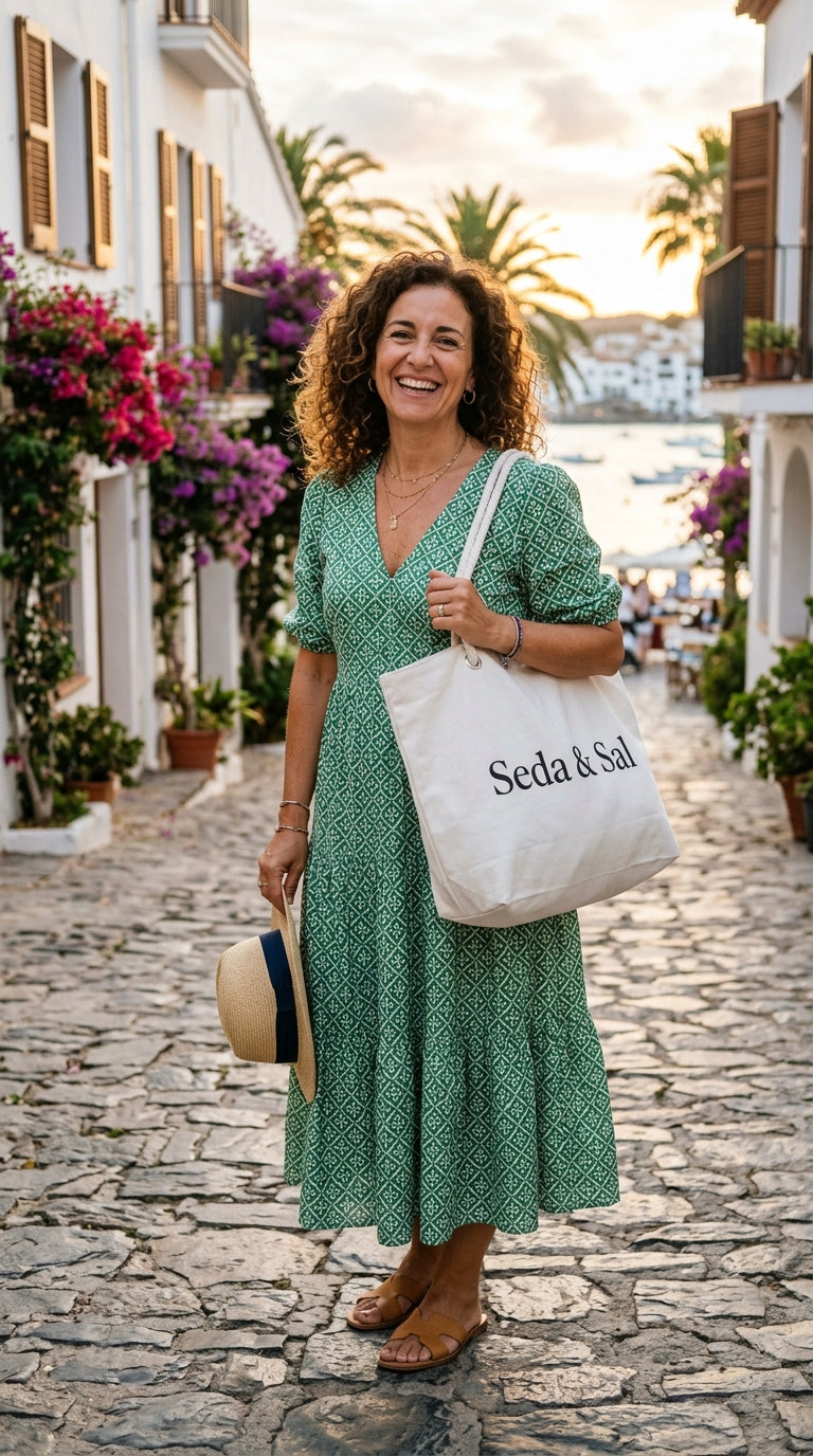 Cliente usando ropa de la tienda