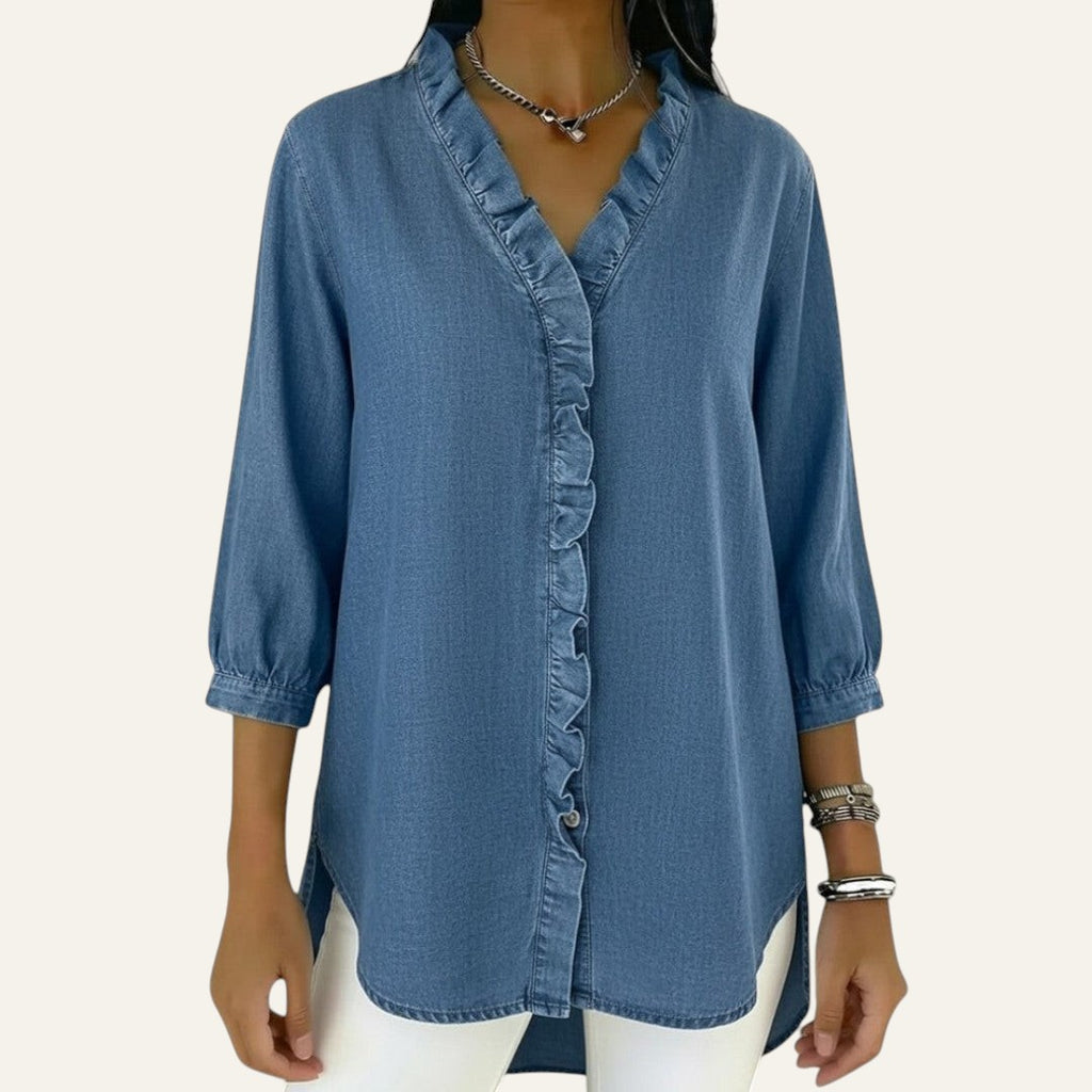 ELEGANTE BLUSA CON BOTONES
