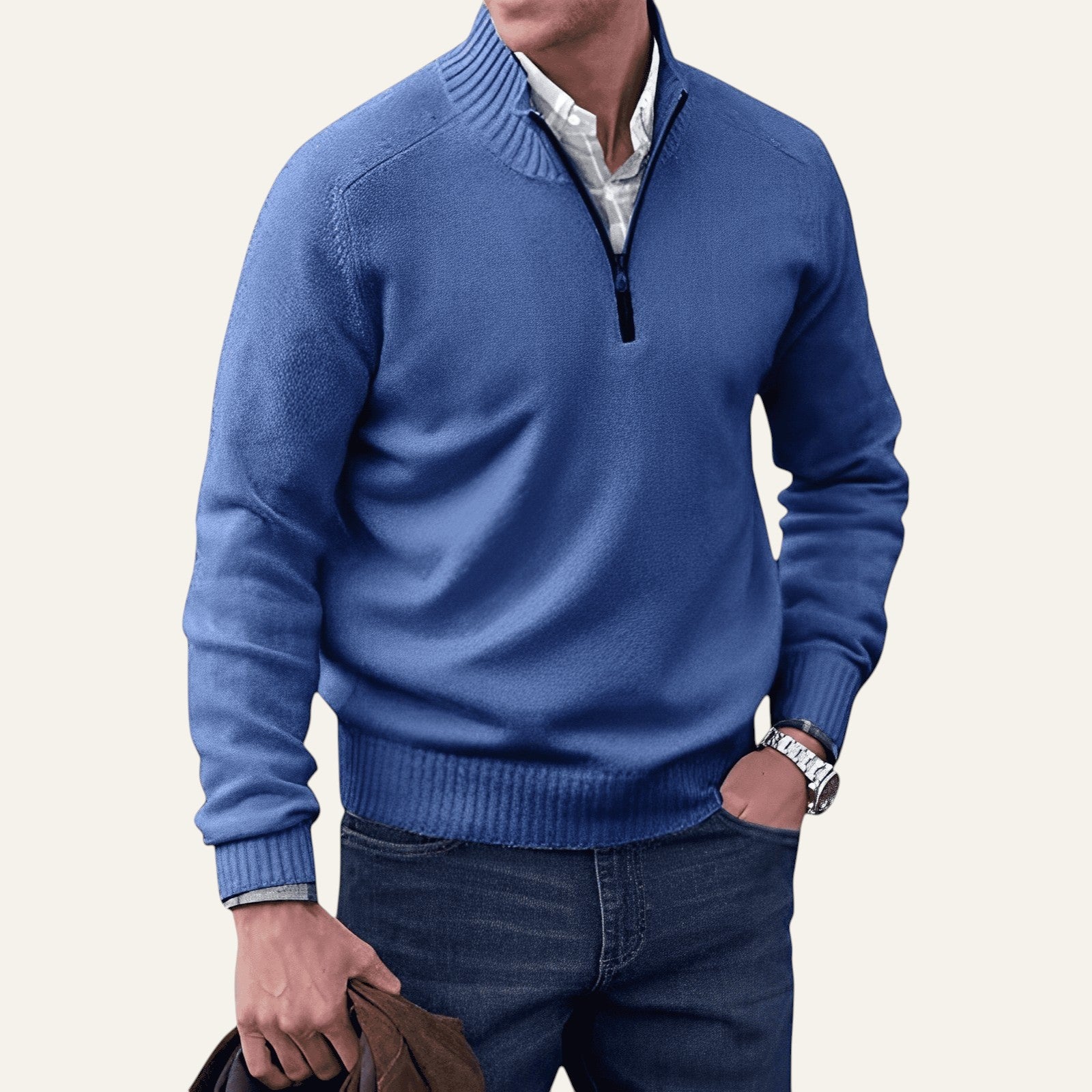 JERSEY HALF ZIP