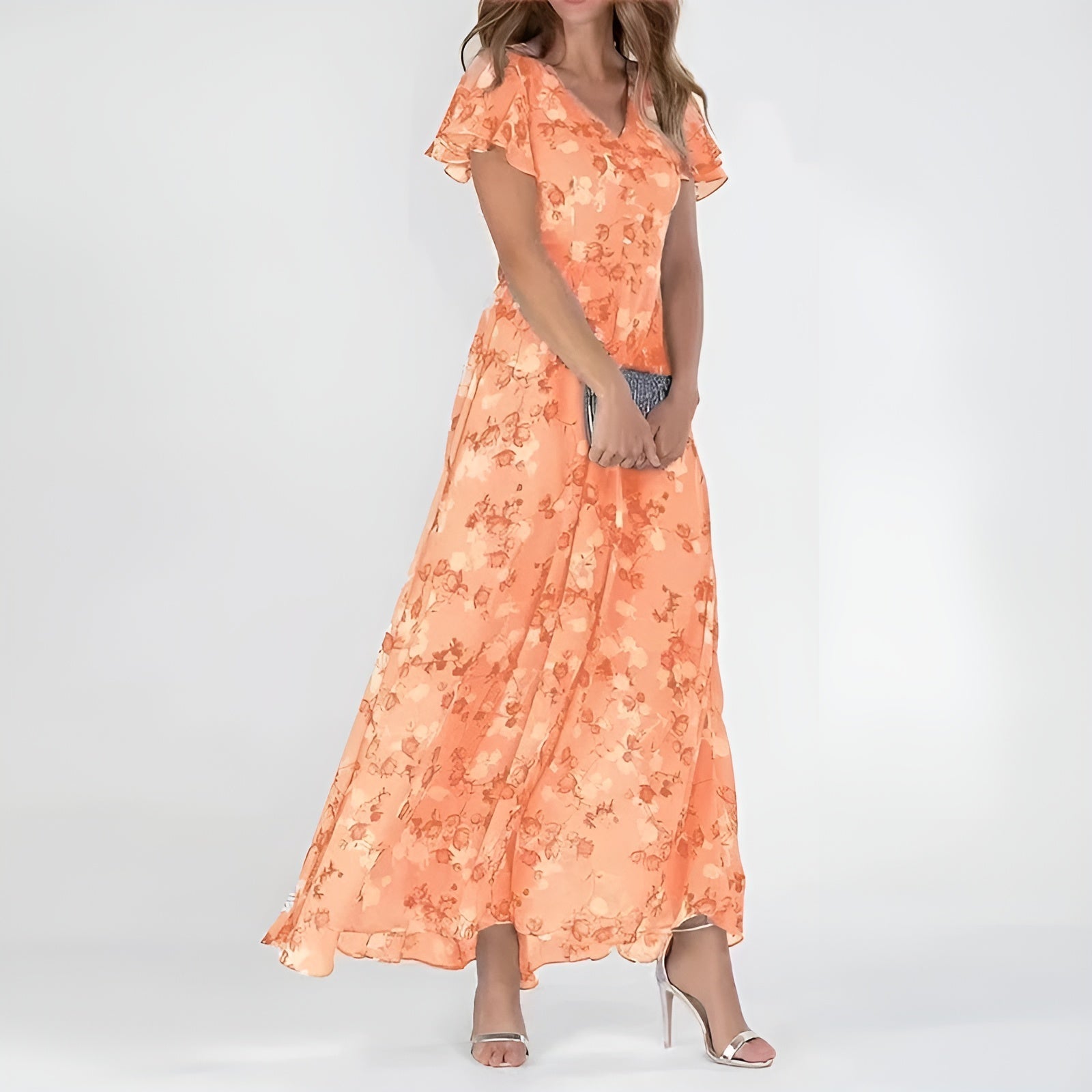 Alessia | Vestido largo elegante con estampado floral