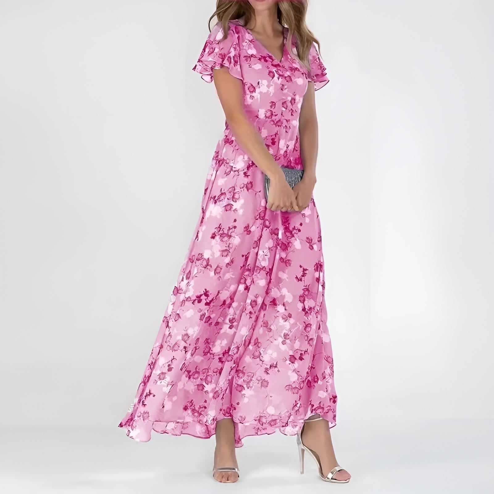 Alessia | Vestido largo elegante con estampado floral