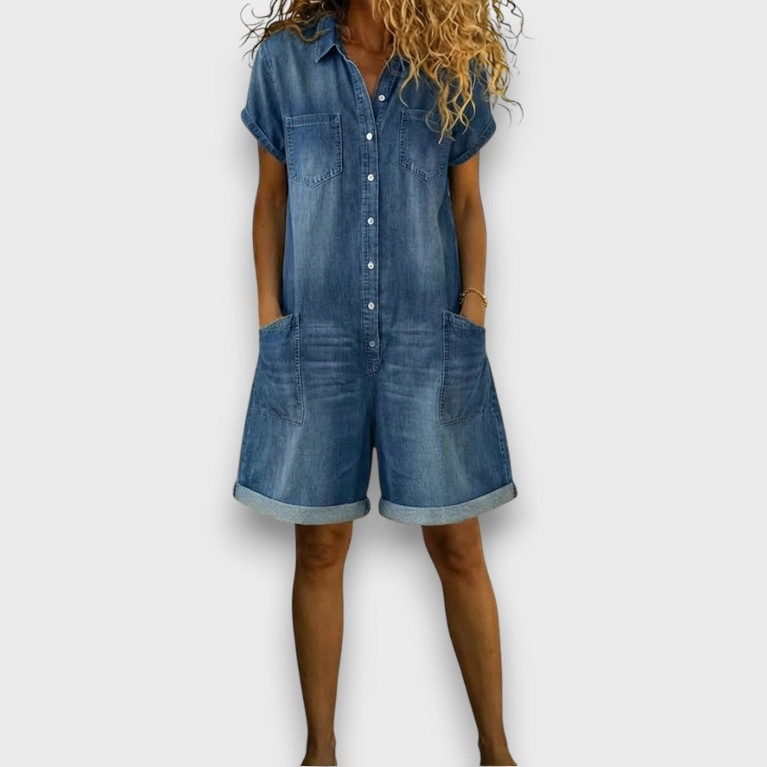 Joan | Pantalones cortos vintage con aspecto vaquero