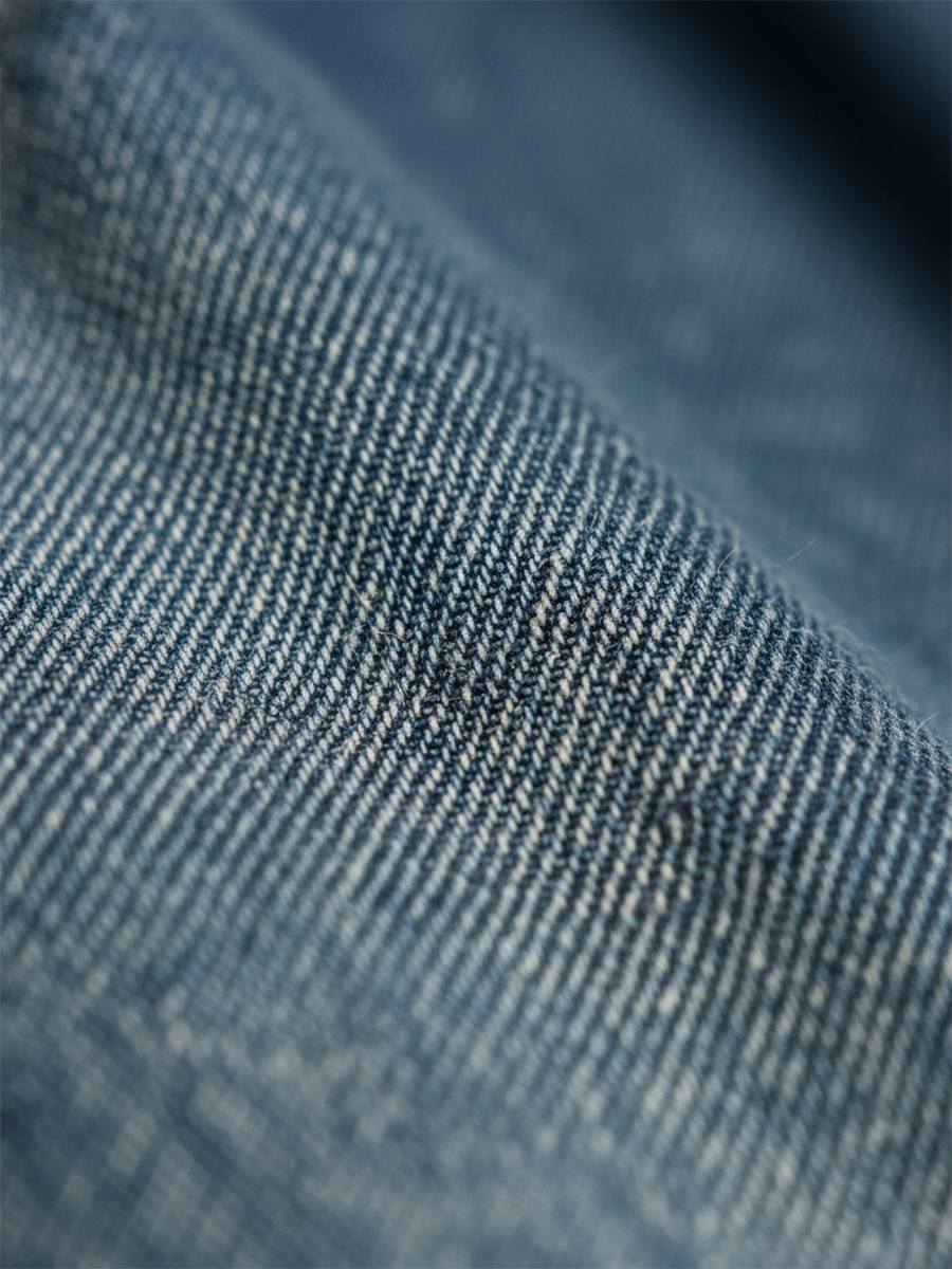 Karen | Vestido largo de denim con tacto de algodón suave y lavado vintage