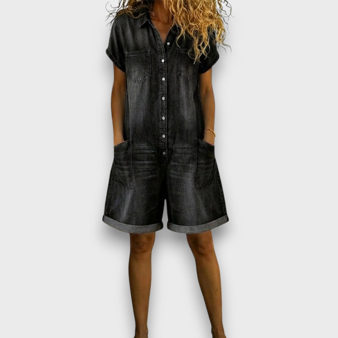 Joan | Pantalones cortos vintage con aspecto vaquero